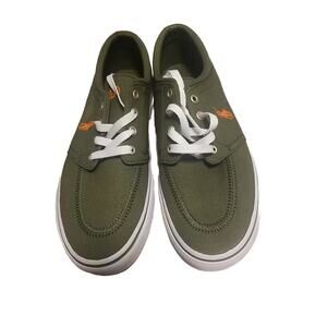 POLO RALPH LAUREN Faxon X Low-Top Canvas Sneaker Size 11.5, Army Green